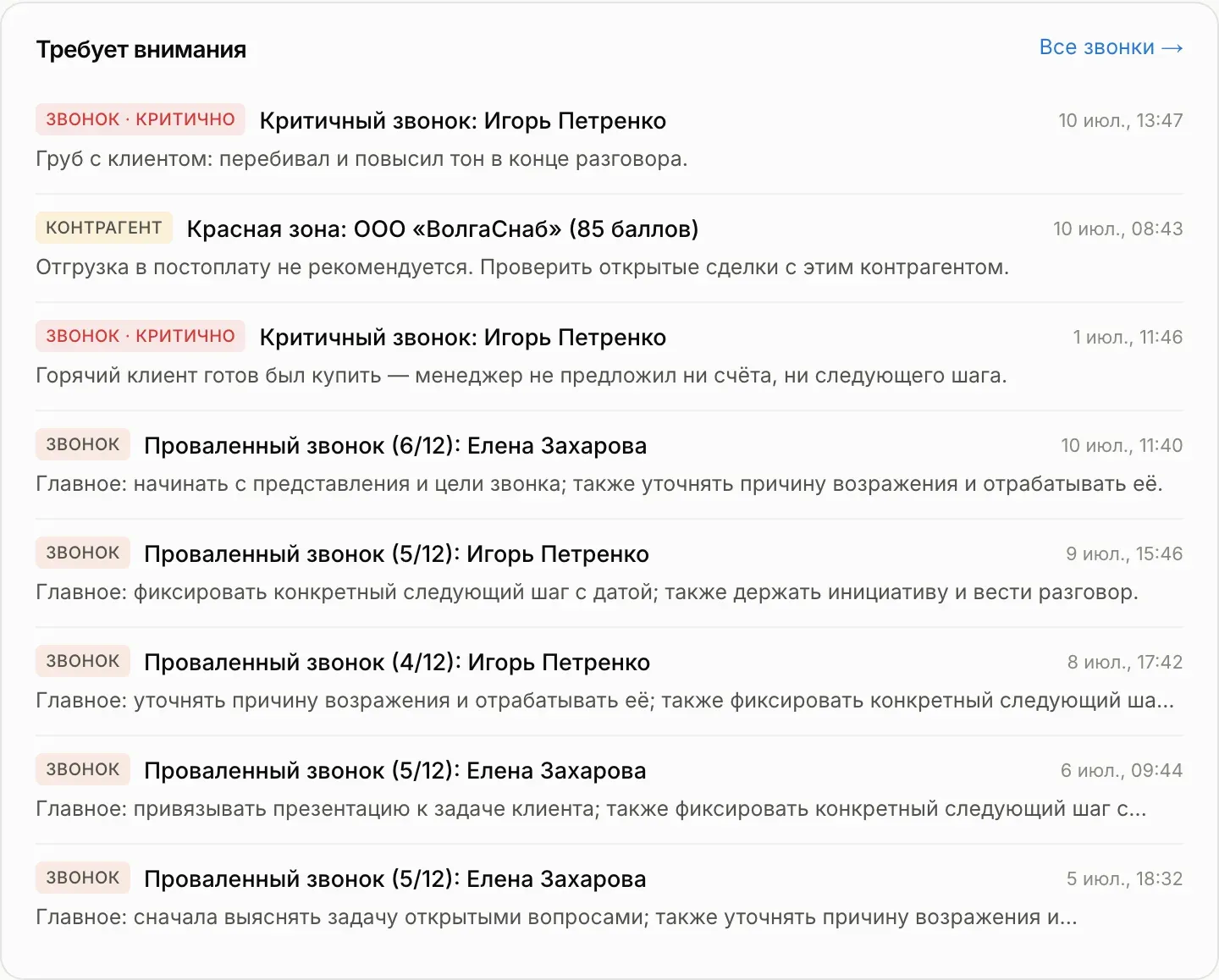 Алерт мониторинга контрагентов